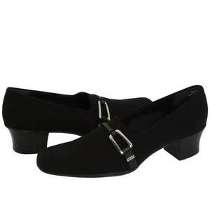NEW MUNRO women's cindi stretch fabric slip on heel in black